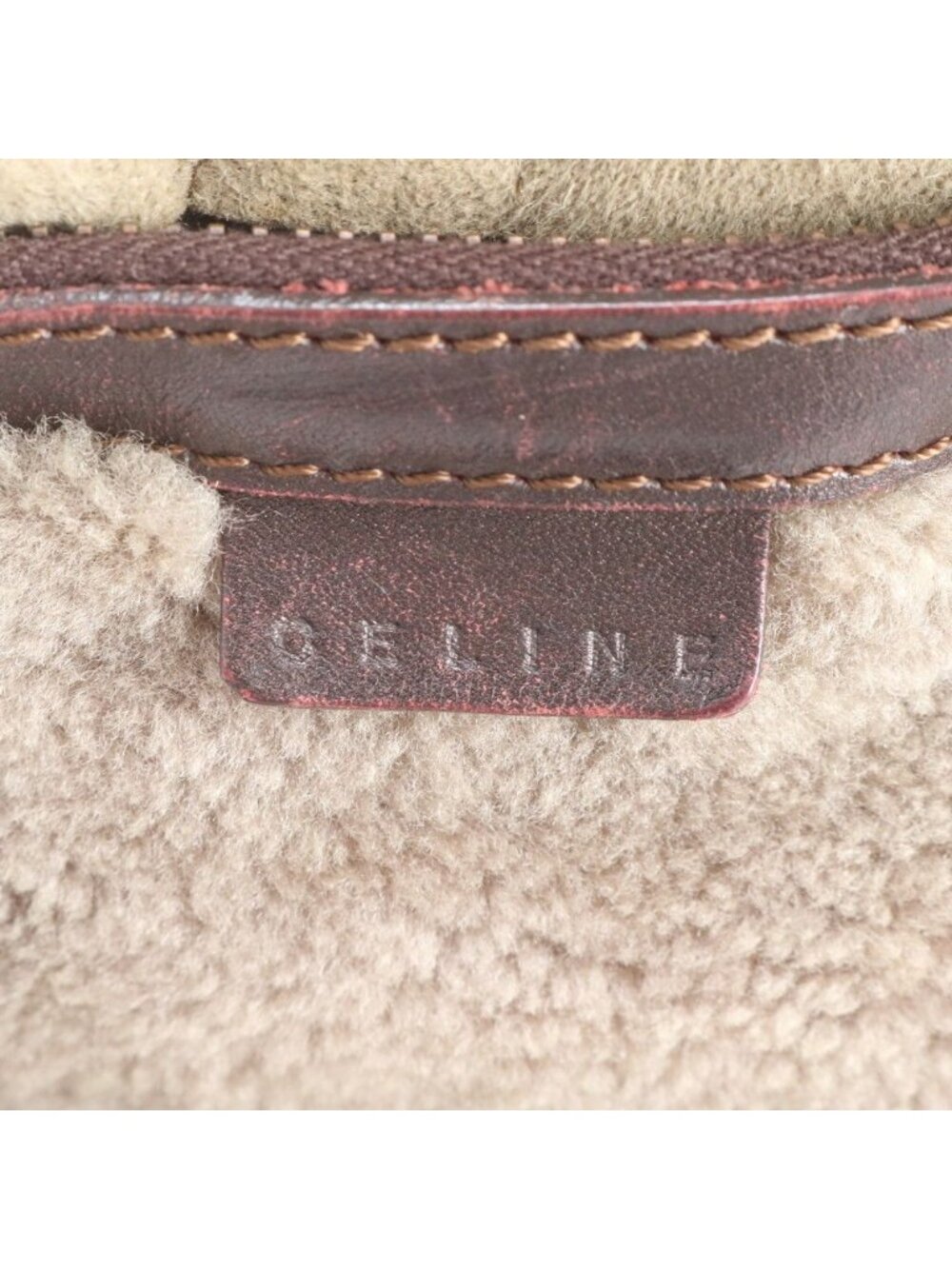 Celine Boogie Leather Handbag Tote Beige Mee - Picture 10 of 10